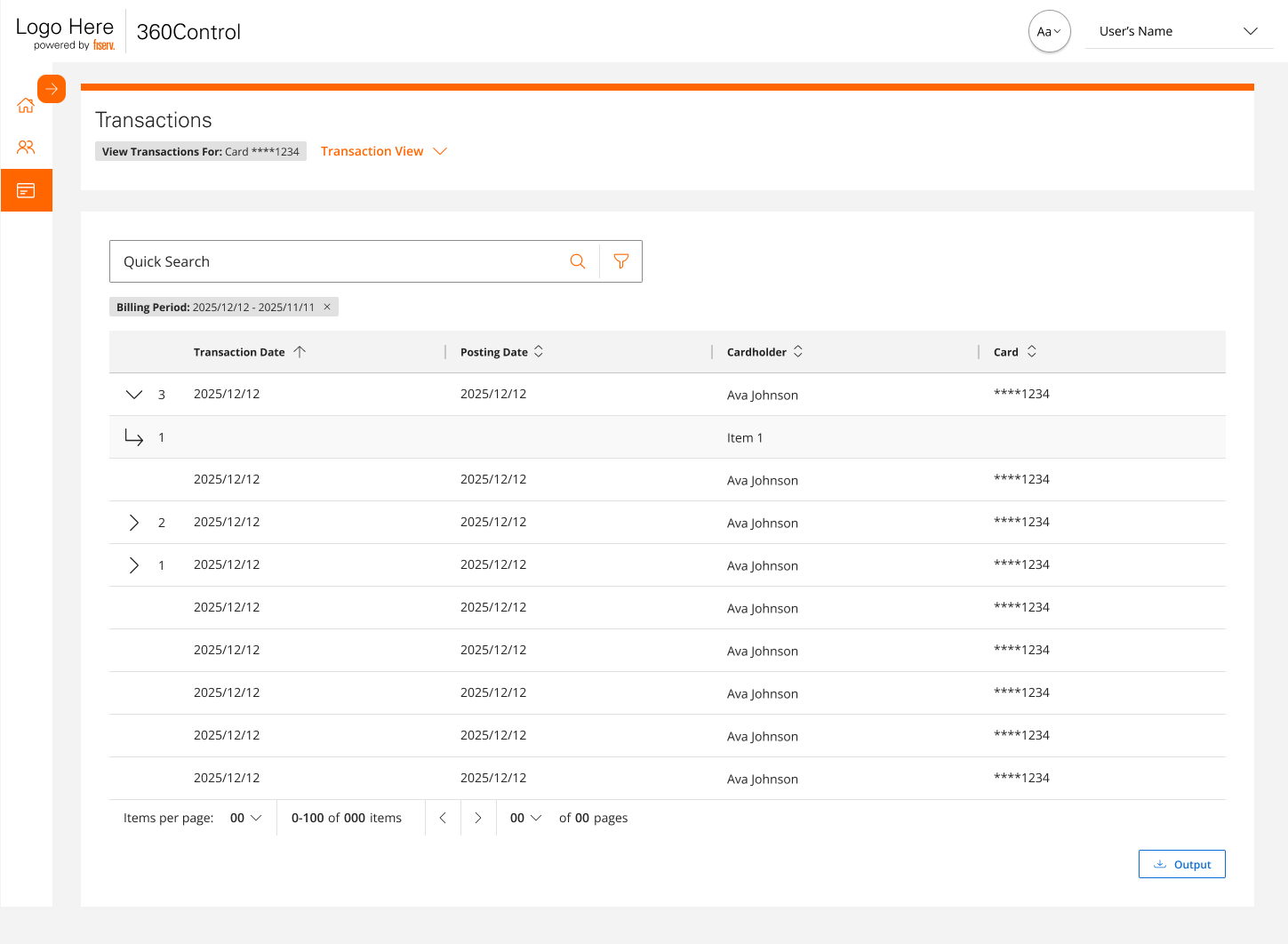 360 Control, themed operational view