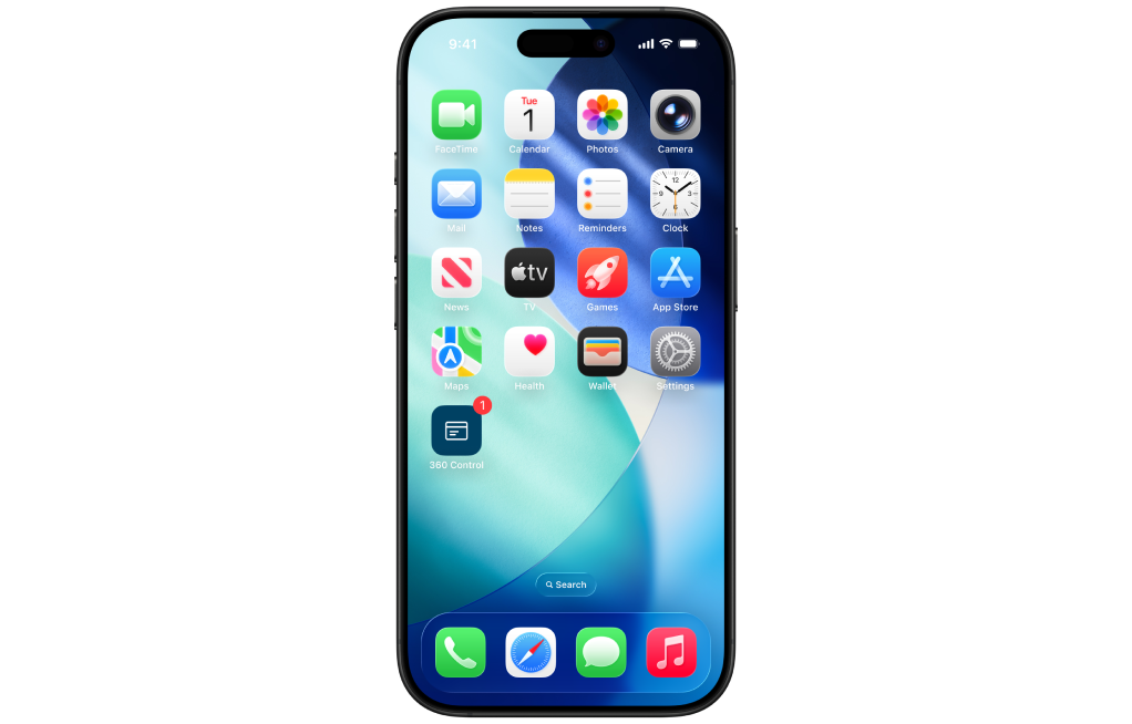 360 Control as a native presence on the phone