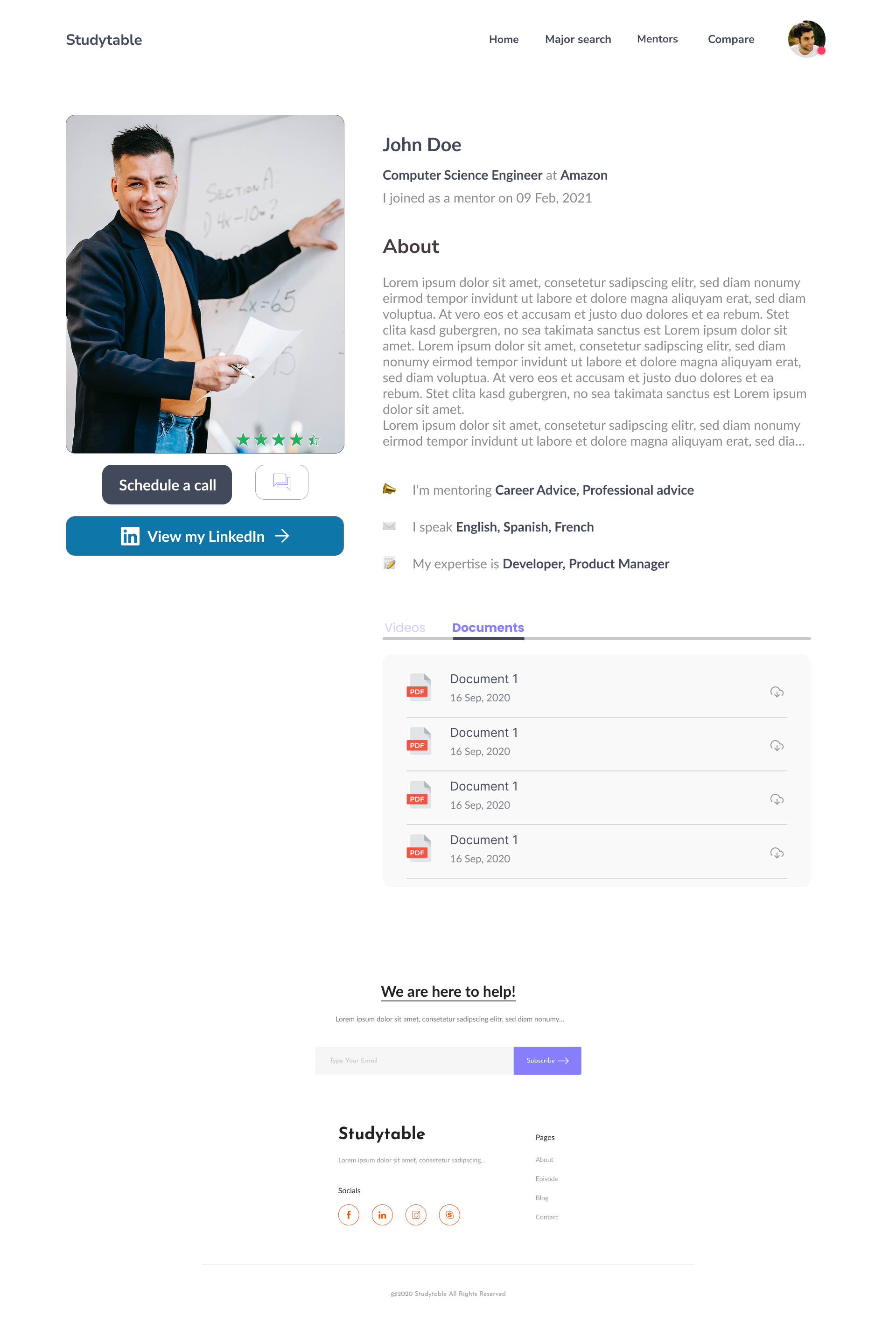 Mentor profile